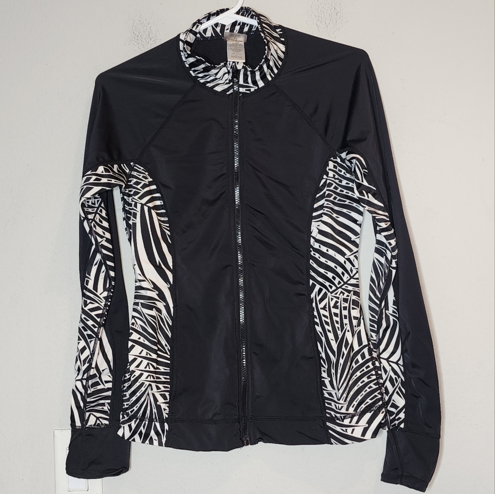 Tommy Bahama Black and White Zebra Coverup